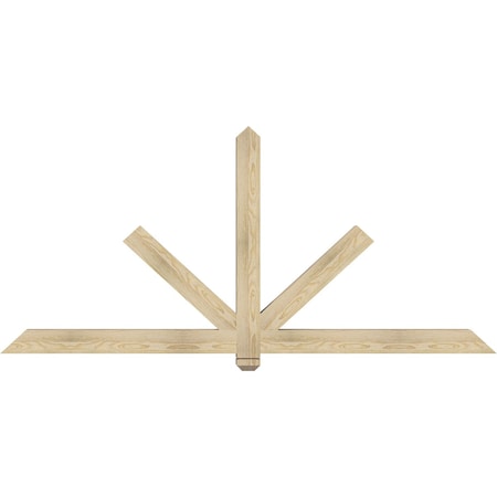 Ekena Millwork Kennewick Rough Sawn Timber Gable Bracket, Douglas Fir, 84"W x 38"H x 4"D x 4"F, 11/12 Pitch GBW084X38X0404KEN00RDF